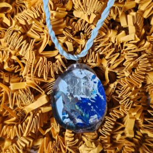 collier verre bleu myriam fischer verre cordon pendentif myrisia créations